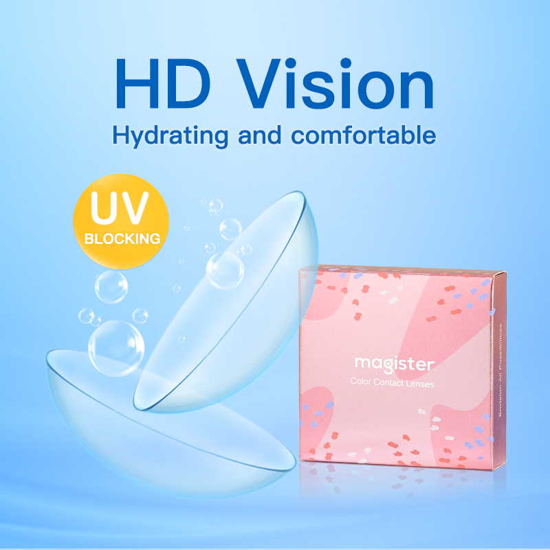 (-1,00 ~-10,00) Контактные линзы Magister по рецепту для близорукости HD и мягкие корректирующие линзы с диоптриями, 6 месяцев, 14,0 мм