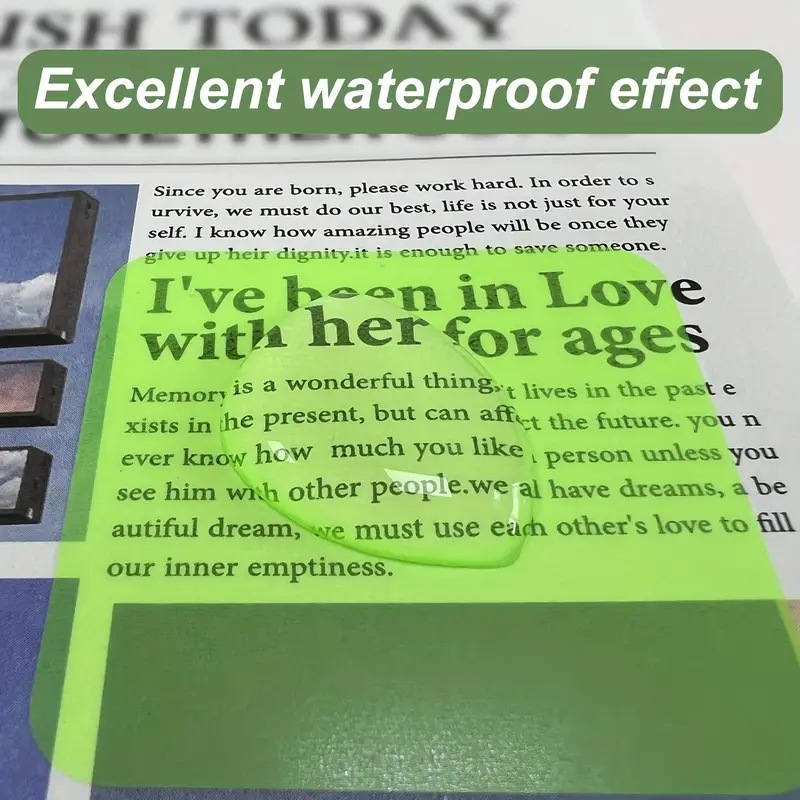160Page Transparent Sticky Notes Square Waterproof Transparent Sticker Index Stickers Morandi Fluorescent Color