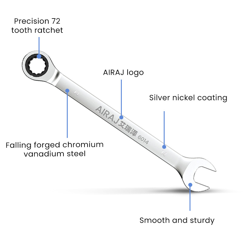 AIRAJ Universal Ratchet Wrench 72 Tooth Gear Ring Torque Socket Repair Hardware Tools Multifuncional Anti Slip Durable
