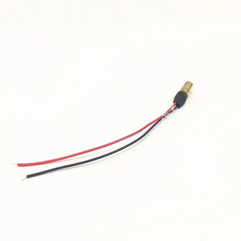 1 5 10 Stück 6 mm Lasermodul in Industriequalität 650 nm 5 mW 3 V-5 V 6 mm gerade Linie Fadenkreuz einstellbare Brennweite rotes Licht