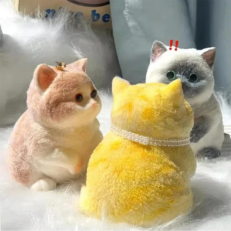 Милый большой кот Taba мягкий силиконовый нечеткий супер большой плюшевый кот ручной работы котенок сжимаемая игрушка моти игрушка ручной расслабление антистресс подарок
