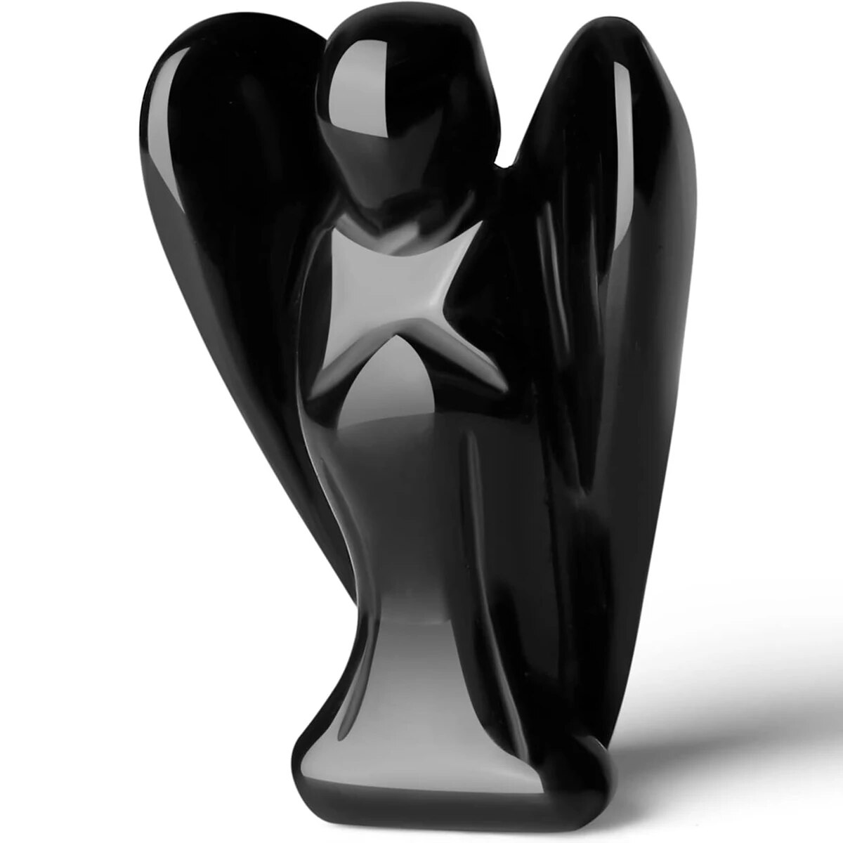 1インチ ミニクリスタル彫刻エンジェルクリスタルギフトホームデコレーション鉱物標本、裸石、ヒーリングストーン