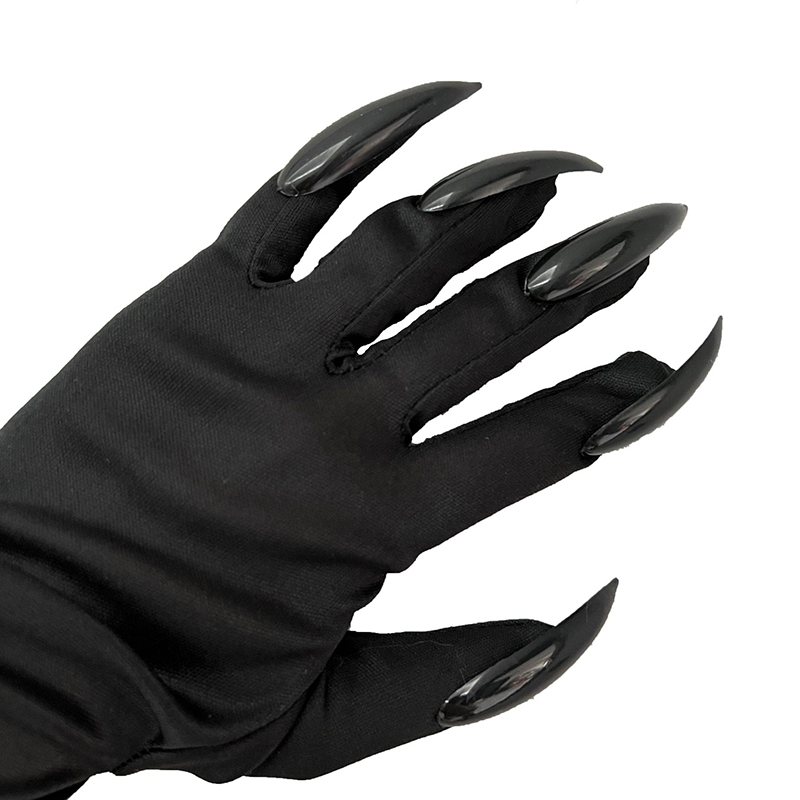 Halloween gotyckie długie paznokcie rękawiczki Cosplay zabawny festiwal przebranie na karnawał Party straszne rekwizyty rękawiczki z pazurami akcesoria