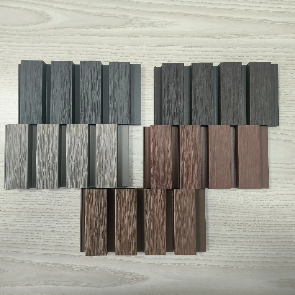 Paneles de pared WPC, paneles de pared de rejilla de madera de plástico, barandillas protectoras de suelo para terraza y patio al aire libre, impermeables y anticorrosión