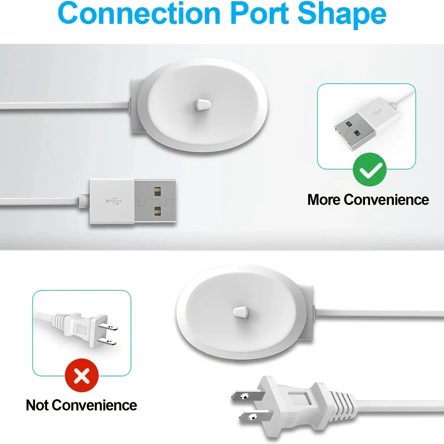 1pc 電動歯ブラシ交換用充電器ブラウン オーラル B ポータブル旅行用、より安全なほとんどのオーラル B 歯ブラシと互換性あり
