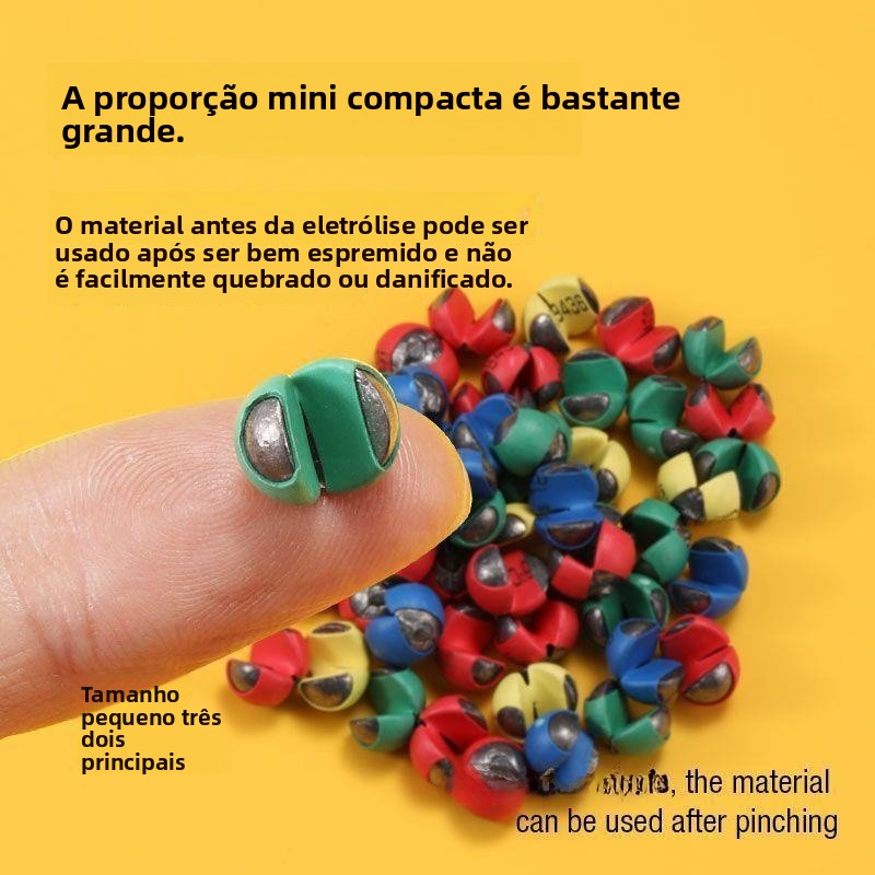 Pesos de Pesca em Chumbo com Clipe, Tipo Boca Aberta, Sem Danos à Linha, Acórios para Pesca em Água Saada, Pesos de Esta...