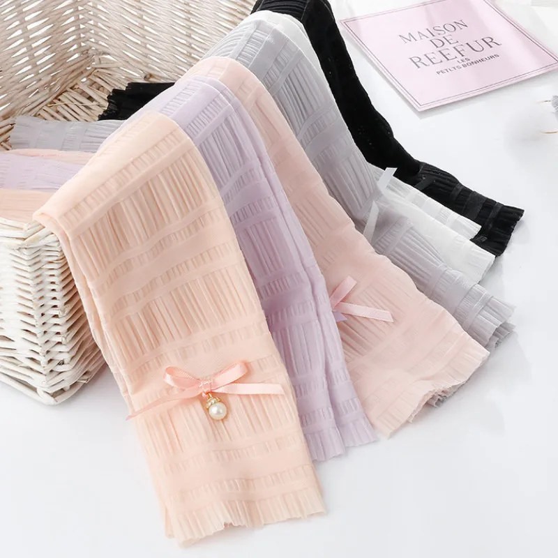 Women Arm Warmer Cute Summer Sun Protection Long Fingerless Gloves Outdoor Cycling Driving Thin Breathable Sunscreen Arm Sleeve