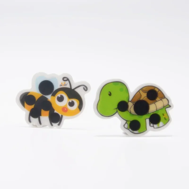 Bebé lindo dibujos animados Animal pegatina frente cabeza tira cuerpo fiebre termómetro niños seguridad cuidado del bebé termómetro