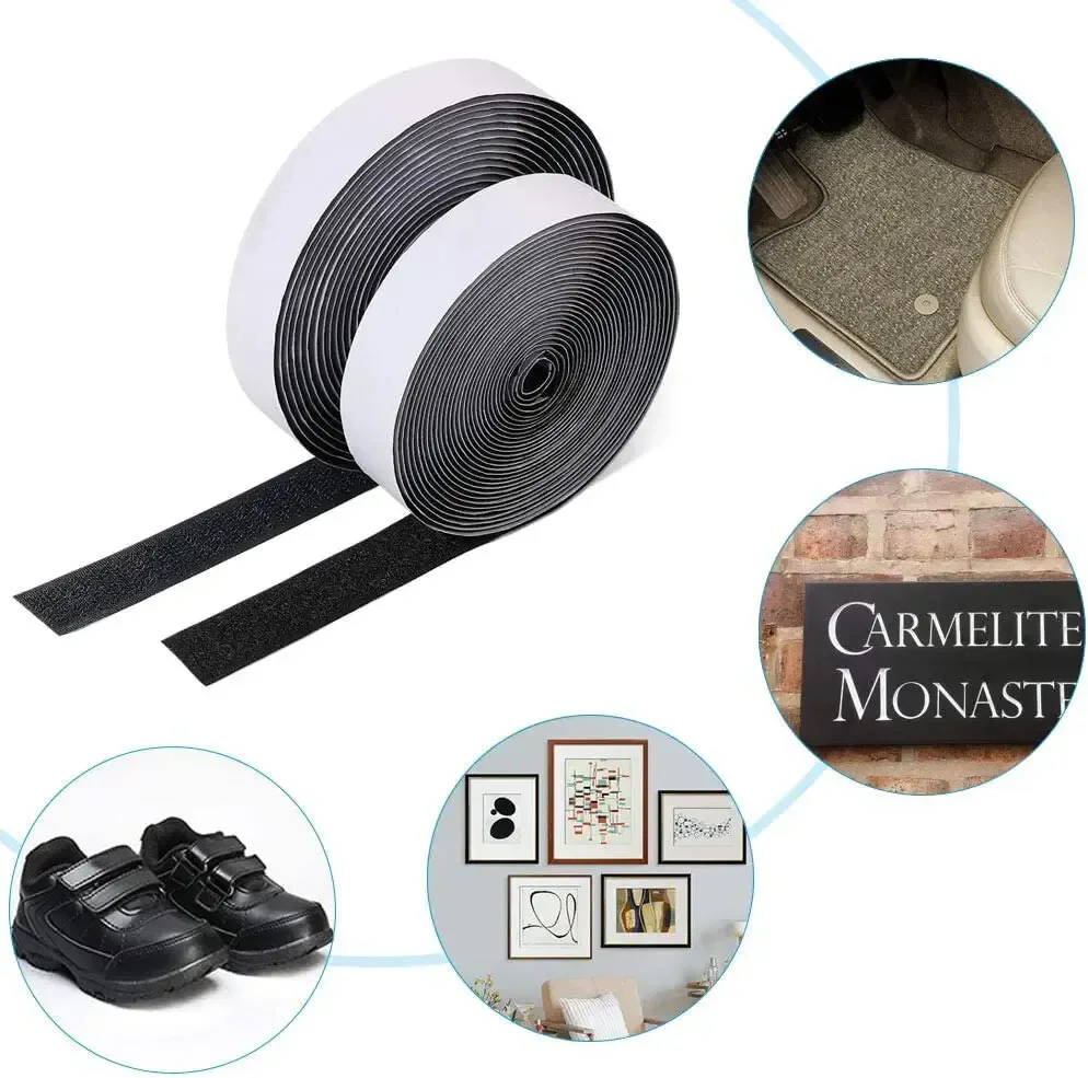 1/3/5M Sterke zelfklevende Sluiting Tape Klittenband Magic Nylon Sticker Tape Lijm met lijm Riem voor DIY Craft 20MM