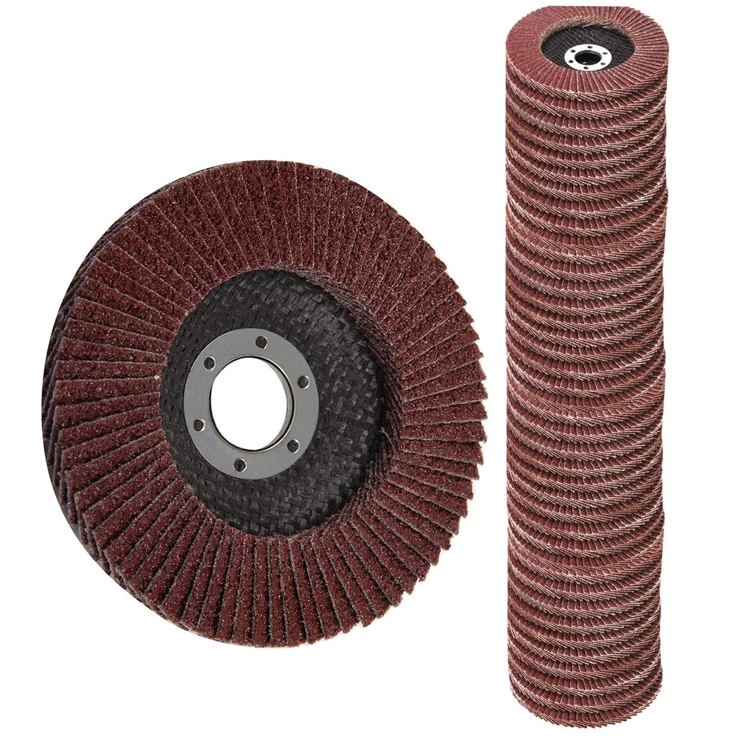 1-10pc 4.5 Inch Flap Discs 40-120 Grit Grinding Discs 4 1/2 Assorted Sanding Grinding Wheels Aluminum Oxide Abrasives Grind