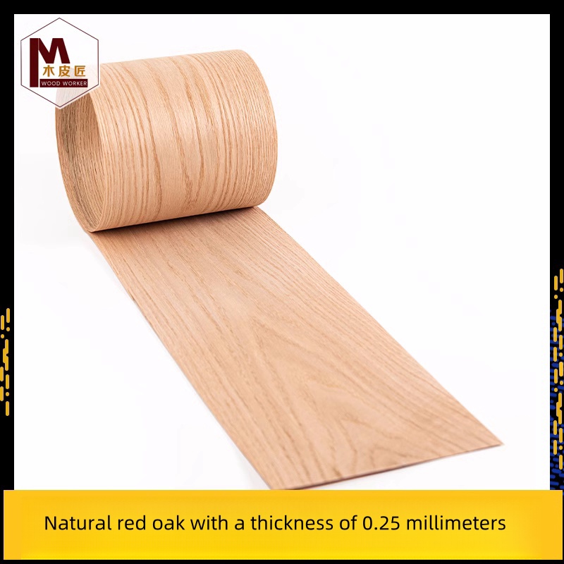 Veneers for wooden doorsDIY Natural red oak furniture Solid wood veneer Home decoration veneer 18x250cm Thickness 0.25mm ﻿