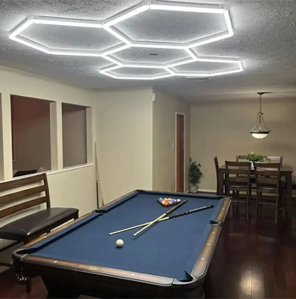 Garagelicht Zeshoekige Led-verlichting Lamp Zeer efficiënt Honingraat LED-licht Aangepast voor Kapper Plafondverlichting Workshop