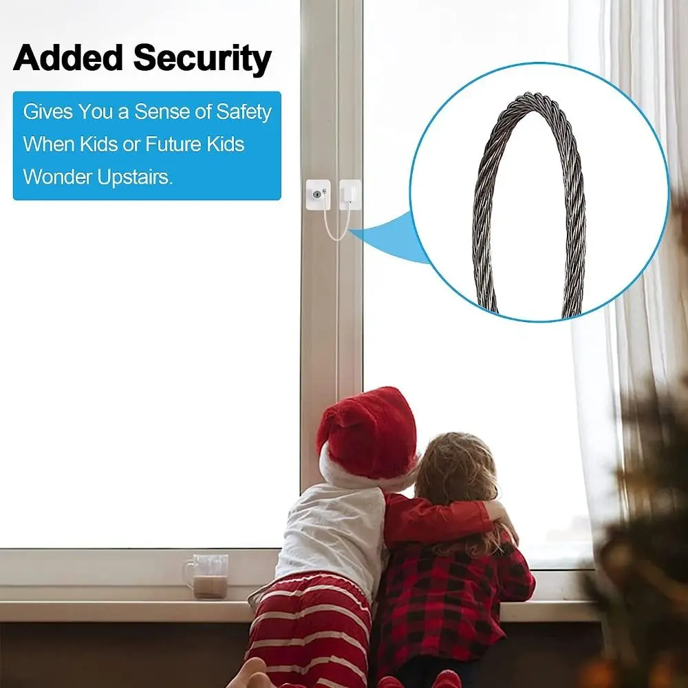 Child Cable Lock with Key Pet Window Restrictor Safety Lock Child Window Restrictors Self Adhesive No Drilling Window Locks