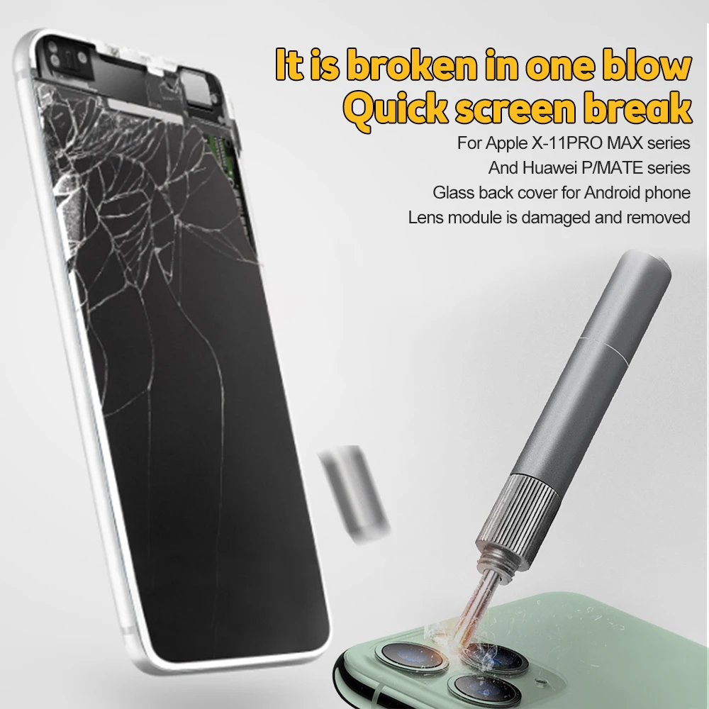 Glas für die hintere Abdeckung des Handys, Strahlstift, Diamantstift, Crack Demolishing Pen, Bruchglas mit fester Spitze