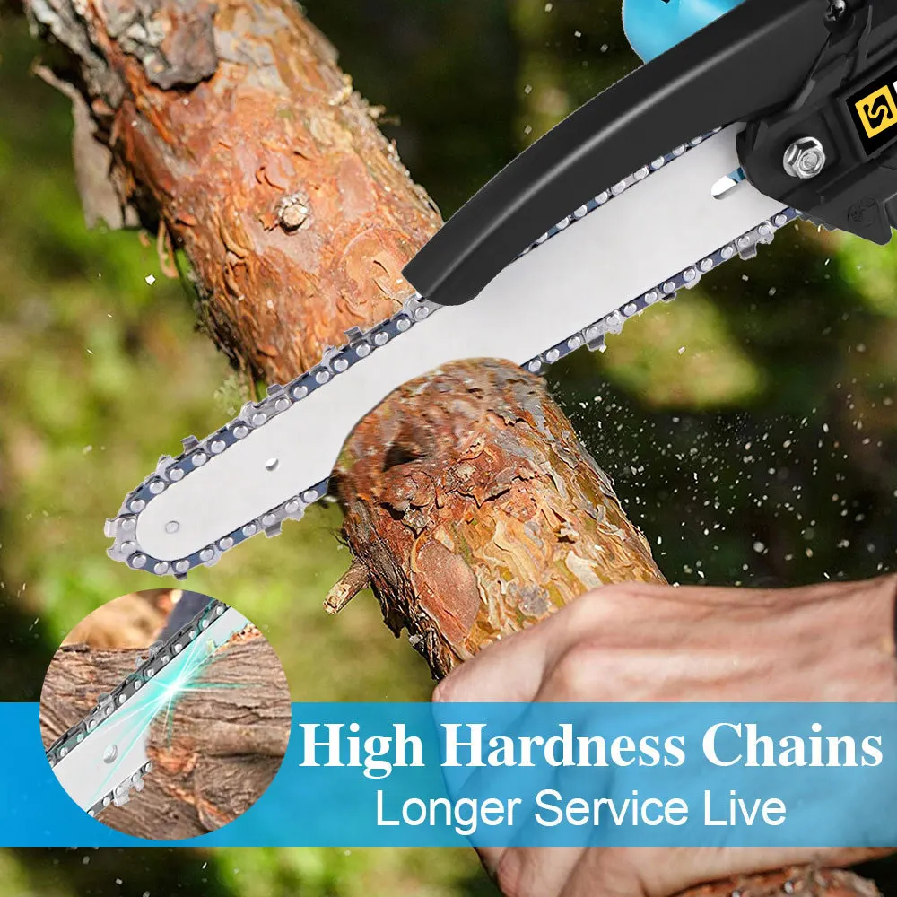 Gisam 8 นิ้วBrushlessเลื่อยโซ่ไร้สายMini Handheld Pruning Sawไม้เลื่อยไฟฟ้าตัดเครื่องมือสําหรับMakita 18Vแบตเตอรี่