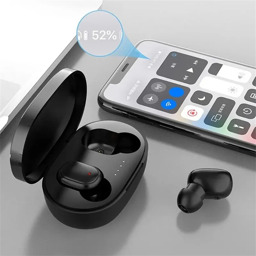 TWS A6S ชุดหูฟังไร้สายหูฟังบลูทูธหูฟังกีฬาจอแสดงผล LED Touch สเตอริโอ Fone หูฟังบลูทูธสําหรับ Xiaomi Huawei