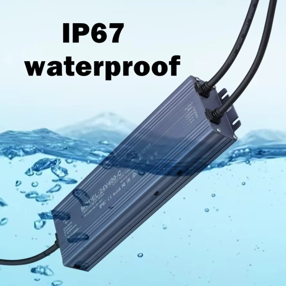 Alimentatore impermeabile IP67 IP68 Trasformatore di illuminazione AC220V a DC 12V 24V Driver LED 100W 200W 300W 400W 500W Adattatore esterno