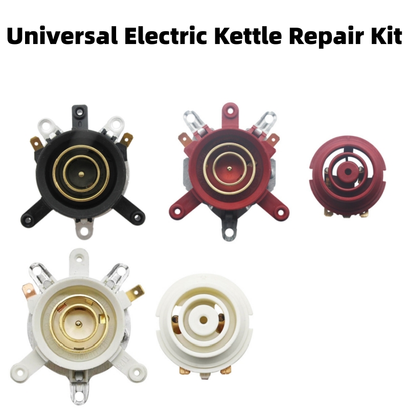 Kit de reparación de hervidor eléctrico universal, termostato de base de repuesto y interruptor térmico, juego completo para la mayoría de los agua con silbido