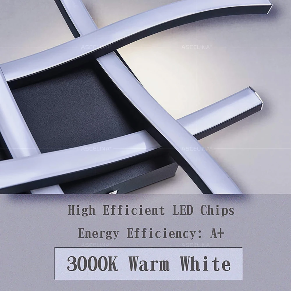 Moderne LED-Deckenleuchte, lange Wellenlampe, Wohnzimmer, Schlafzimmer, Arbeitszimmer, Flur, Gang, Eingang, Balkon, Heimdekoration, Glanz