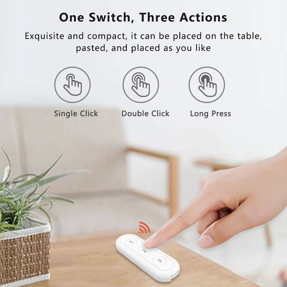 LoraTap ZigBee 3.0 ไร้สาย 13 ประเภทปุ่ม EU US รีโมทคอนโทรล Tuya ฉากอัตโนมัติสวิทช์ควบคุม smart Life App