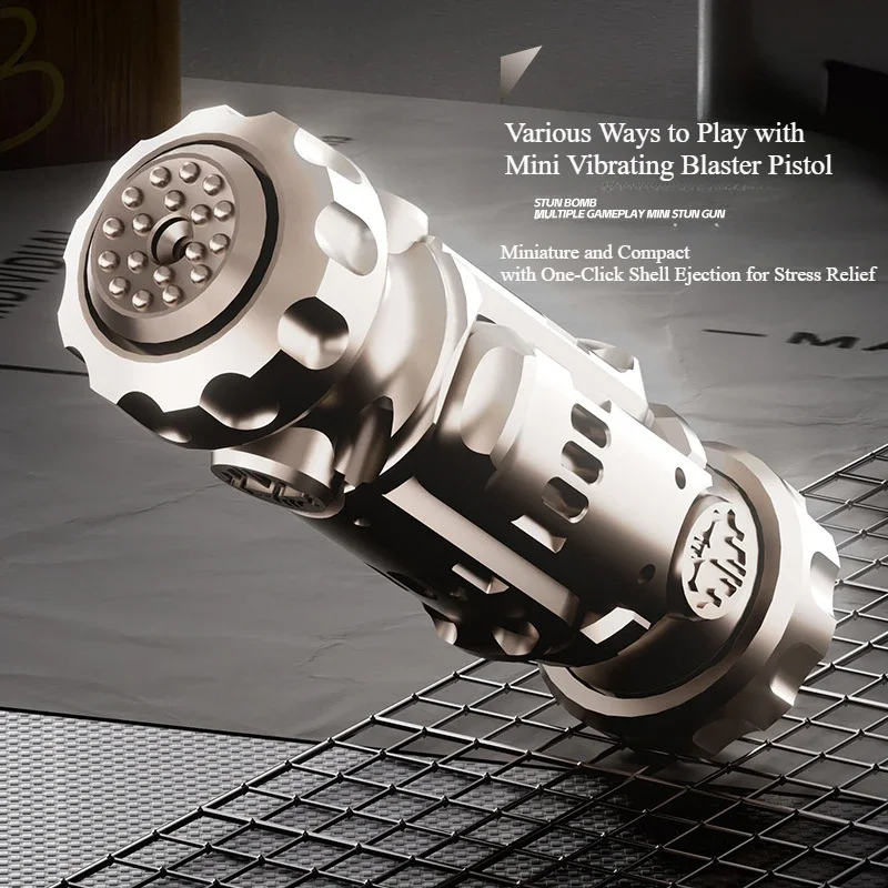 Stun Grenade Fidget Spinner Miniature ปืนพกของเล่นปืน Ejectable Shells ความเครียดบรรเทาของเล่นนิ้วมือสําหรับผู้ใหญ่เด็กที่ดีที่สุดของขวัญ