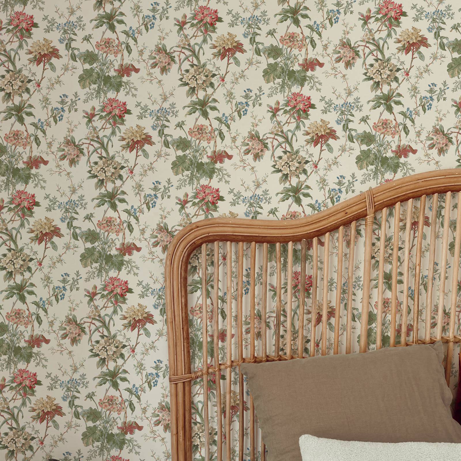 Papel de parede adesivo vintage, adesivos de parede florais pequenos, adesivo de decoração, design de folha verde para decoração de casa