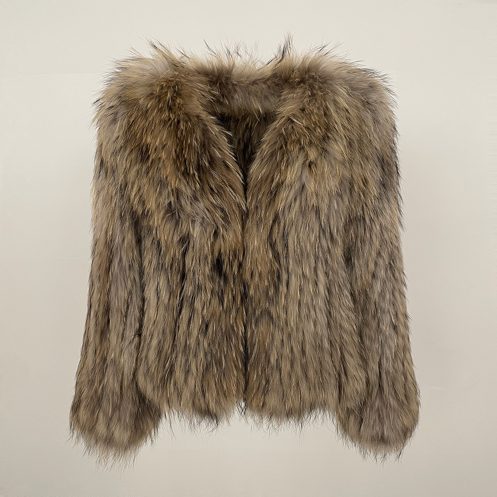男性と女性のための天然のアライグマの毛皮のコート,両面不織布のジャケット,厚くて暖かい,卸売り,送料無料,秋冬
