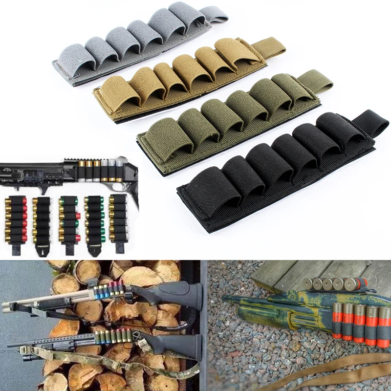 Tactische Outdoor 6 Ronde Shotgun Shell Houder Munitie Pistool Bullet Reload Houder met zelfklevende achterkant Sticker voor 12 Gauge
