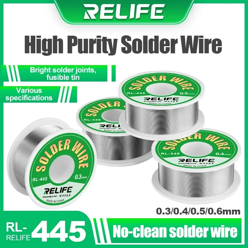 RELIFE RL-445 High Purity Solder Wire Rosin Core Tin Wire Various Electronic Soldering Welding Tools 0.3/0.4/0.5/0.6mm 25g
