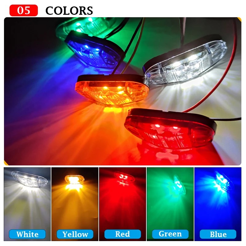 10 ชิ้น 24 โวลต์ Led Side Marker ไฟสําหรับรถบรรทุก Scania อุปกรณ์เสริม Trailer Caravan Side Clearance โคมไฟ Led รถบรรทุก Grille light Camion
