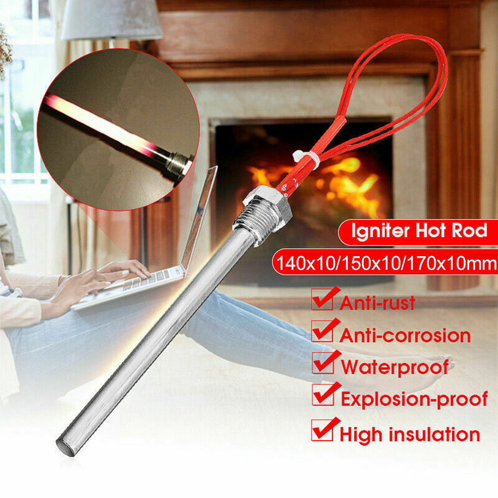 300w/350w 220v lgniter haste quente tubo de aquecimento de pelota de madeira de aço inoxidável anti-ferrugem lareira grill fogão parte