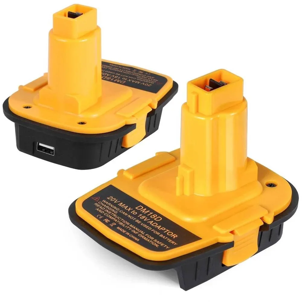 USB 変換付きバッテリーアダプター DeWalt 20V ミルウォーキー 18V リチウムバッテリーから DeWalt NiCad & NiMh バッテリー電動工具用