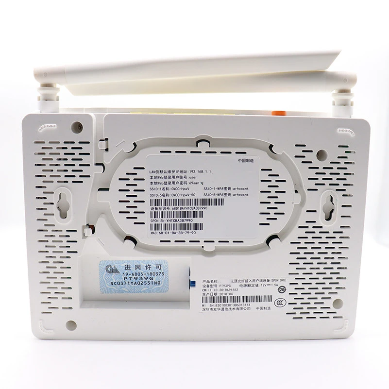 WIFI 2.4G e 5G XPON EPON/GPON ONT ONU PT939G 5G XPON ONU Dual Band 1GE+3FE+2USB+TEL