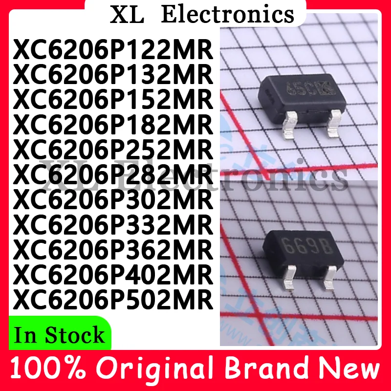 20 unids/lote XC6206P122MR XC6206P132MR XC6206P152MR XC6206P182MR XC6206P252MR XC6206P282MR XC6206P302MR XC6206P332MR nuevo Original
