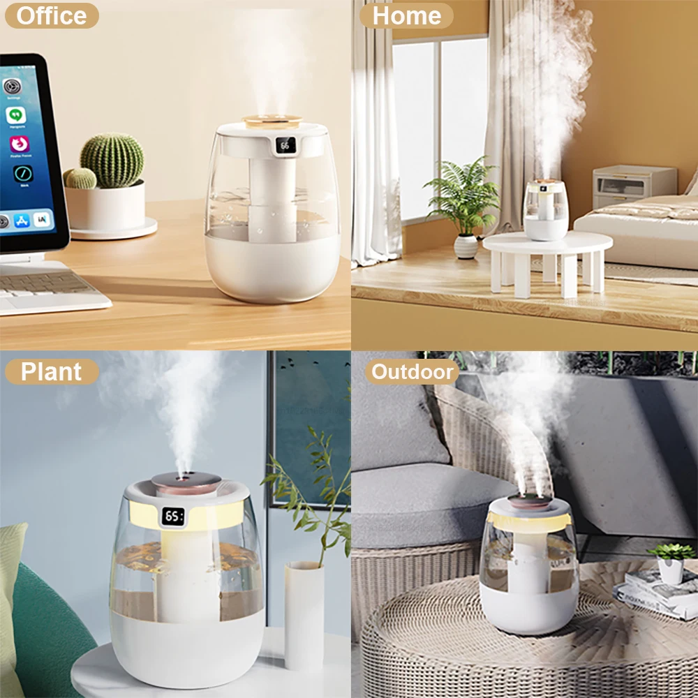 Air Humidifier 1300ML AROMA Humidifier สเปรย์คู่พอร์ต Essential Oil Diffuser USB Water Humidifier พร้อมแสงสําหรับโฮมออฟฟิศ