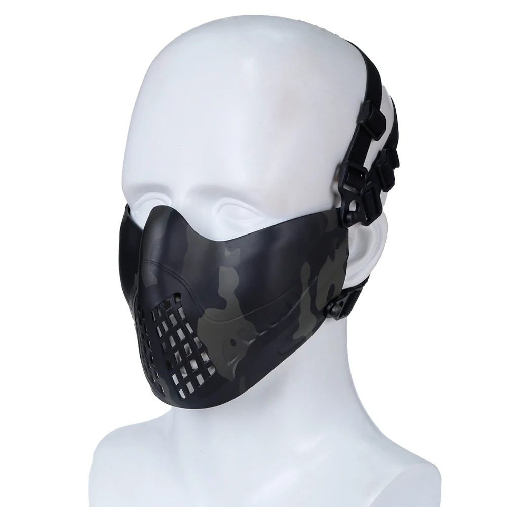 Tactical Protective Mesh Masks For Airsoft Hunting Shooting Half Face Military Mask Costume Party Prop CS Helmet Accessories