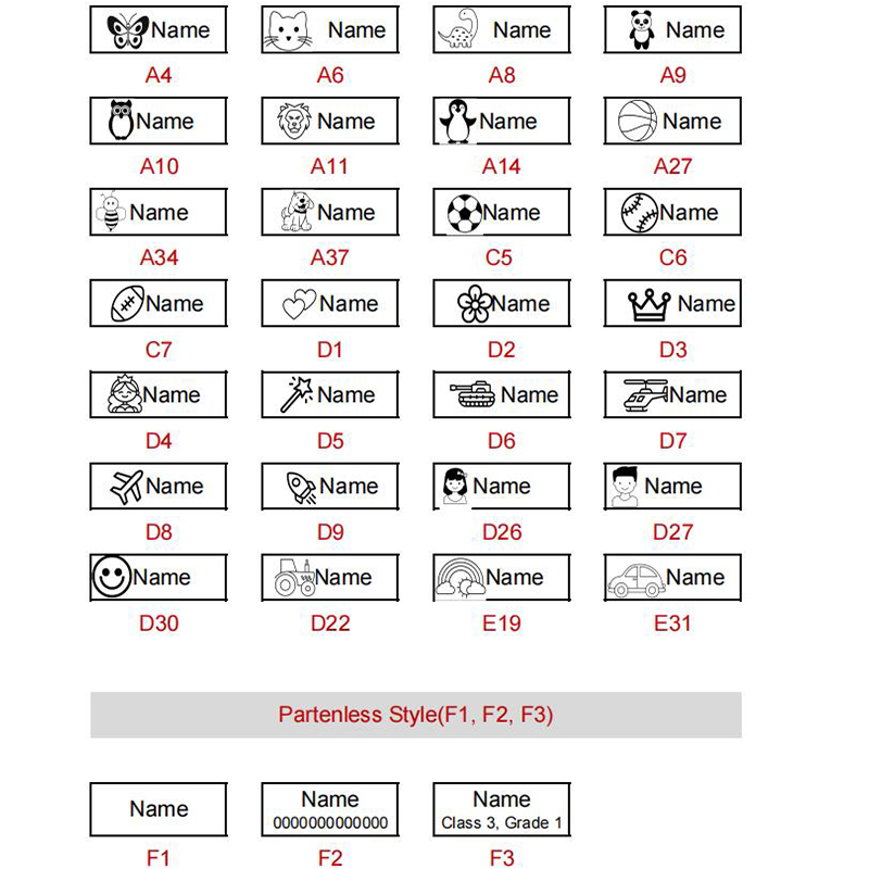 Customized Name Stamp Paints Personal Student Child Baby Engraved Waterproof Non-fading Kindergarten Name Seal Black White Ink