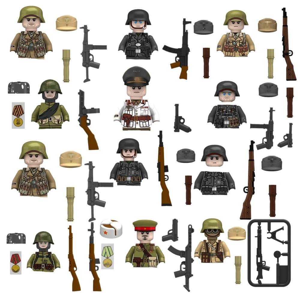 Военные украшения, частная советская пехота, анд Корпс, строительные блоки, модель кирпича, мини-игрушки, фигурки, игрушка в подарок для детей