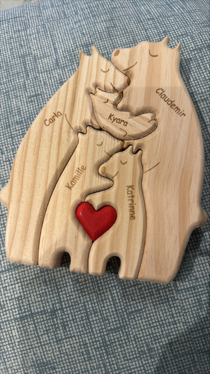 Criatividade Nomes personalizados Ornamentos de urso Presente romântico para mulheres e homens