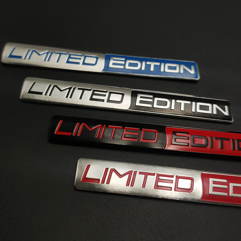 Logotipo de aluminio, emblema de edición limitada, pegatina para maletero de coche, insignia para calcomanías de motocicleta, accesorios de decoración para afinación de coche