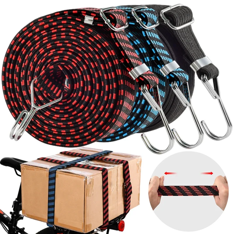 Elastici per moto Corda per bagagli in gomma Ganci per cavi Bici Corda per legare Bagagli per auto Portapacchi Cinghia Gancio a fascia fissa Accessori per auto