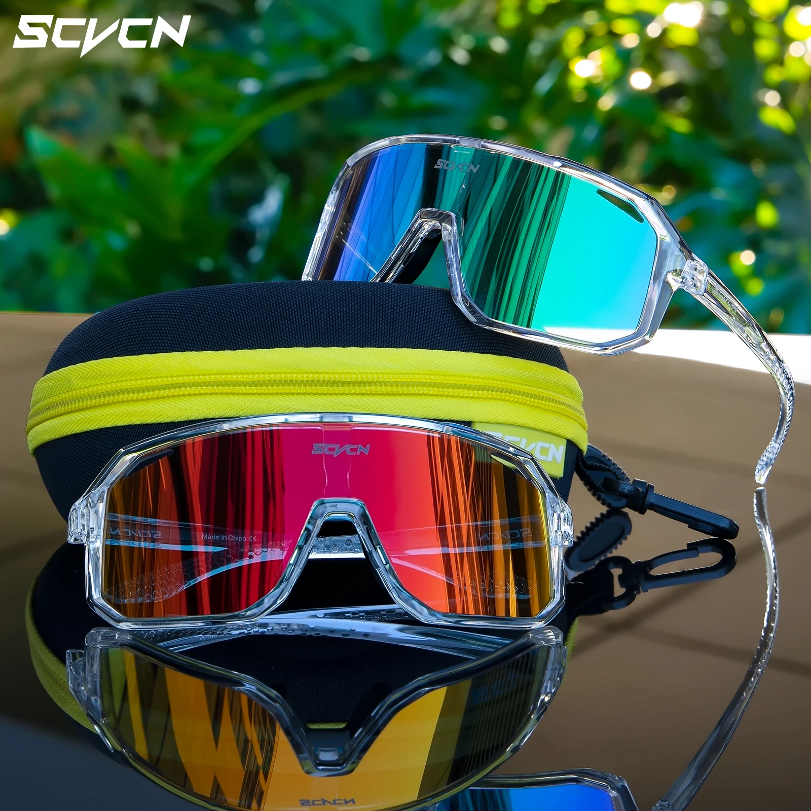SCVCN ขี่จักรยานแว่นกันแดดผู้ชาย MTB ถนนขับรถจักรยานแว่นตากีฬากลางแจ้งผู้หญิงจักรยานขี่จักรยาน UV400 แว่นตาป้องกันใหม่