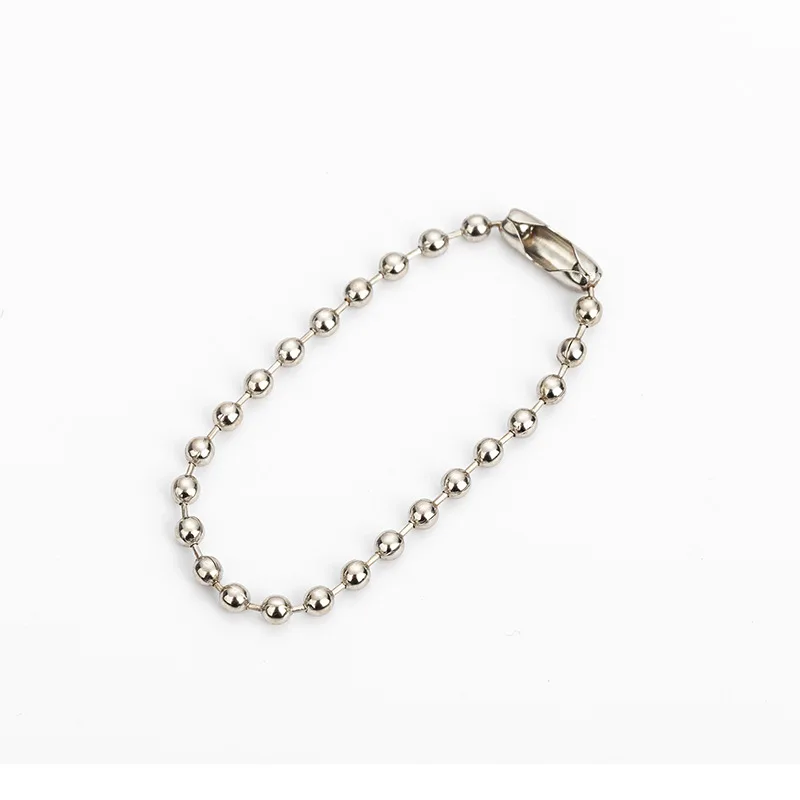 50/100 stücke Metall Ball Perle Kette Verlängerung Für DIY Erkennungsmarke Schlüsselbund Hand Label Stecker Schmuck Finden Herstellung Zubehör suppl