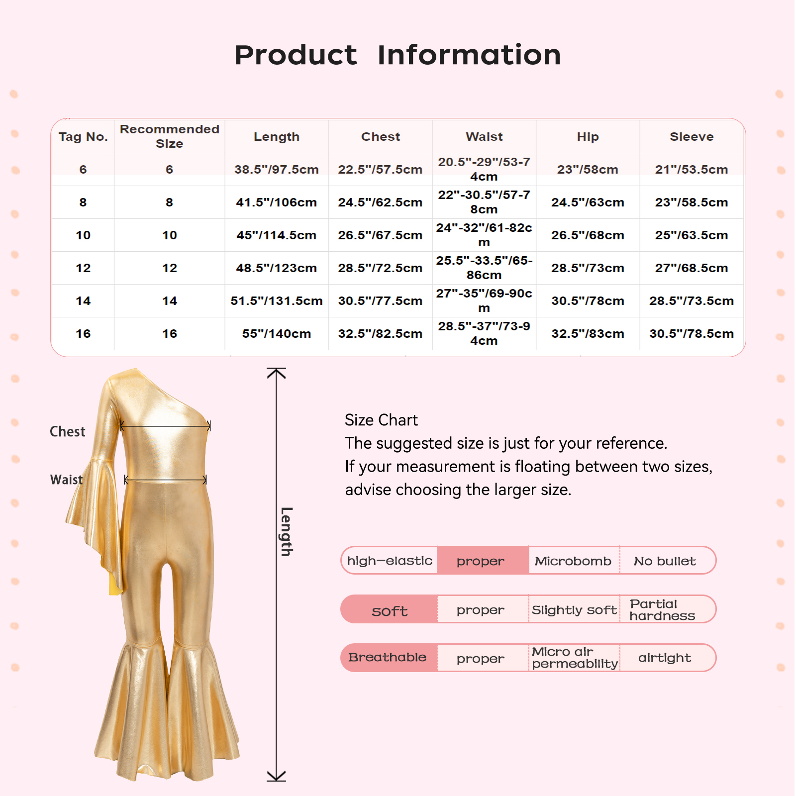 Kids Girls Metallic Shiny Bell-Bottom Dance Jumpsuit Ballet Ballroom Jazz Dance Costumes One Shoulder Flare Sleeve Bodysuit