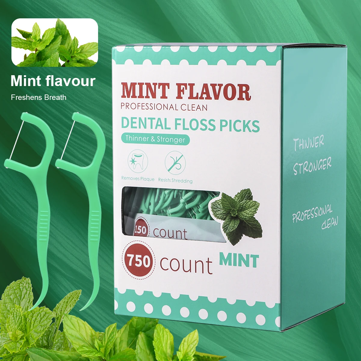 Barra de hilo dental de menta, barra de hilo dental desechable portátil para el cuidado del hogar, cuidado bucal, limpieza profunda, limpieza interdental