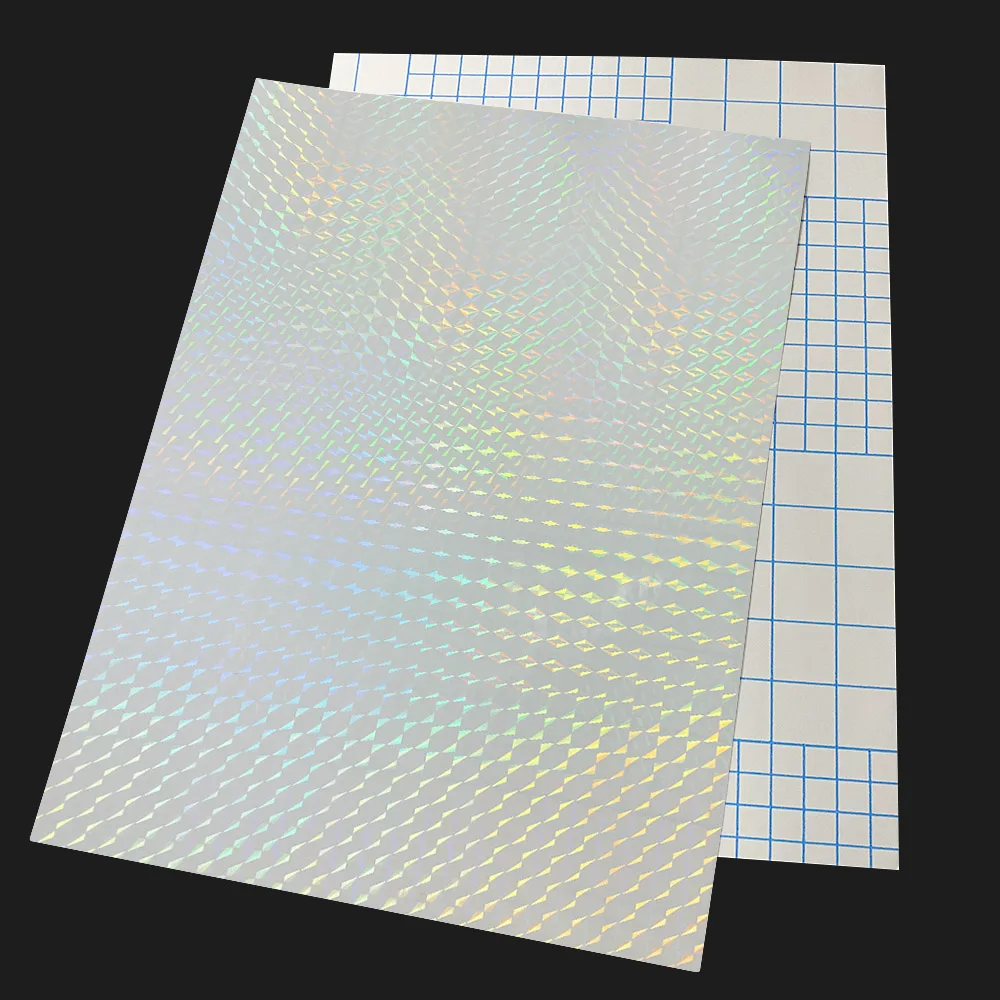Feuilles de vinyle holographique semi-transparent, superposition, stratifié, auto-adhésif, stratifié, imperméable, autocollant, format A4, 10 pièces