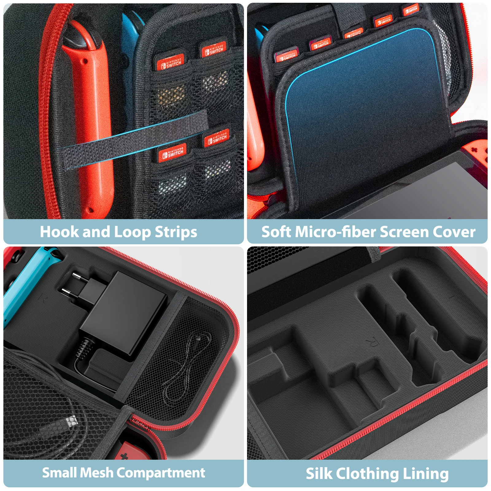 OIVO Large Storage Bag for Switch Portable Carrying Protective Case Anti-Scratch Waterproof Travel Bag for Nintendo Switch OLED