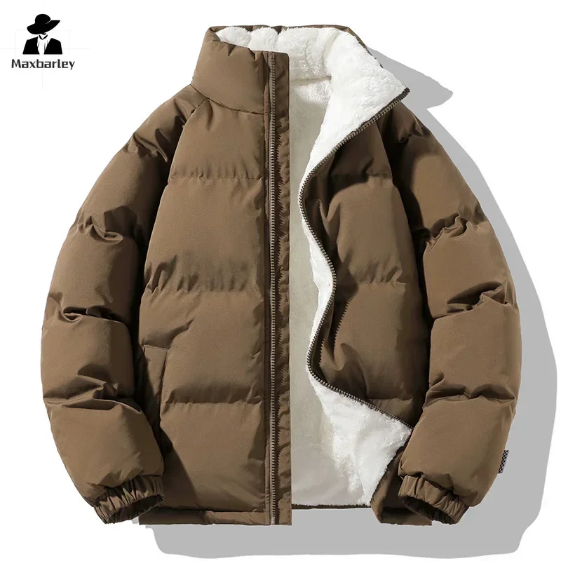 Winter Baumwolle Mantel männer hohe qualität Verdickt Fleece Futter Komfortable Warme Parkas Männlichen Casual Kragen Winddicht Gepolsterte Jacke