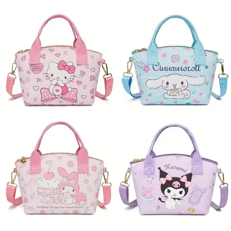 Miniso Lekka, stylowa torebka Sanrio Urocza torebka o dużej pojemności Kobieta Wygodna torba na zakupy Hellokitty Crossbody Nowość