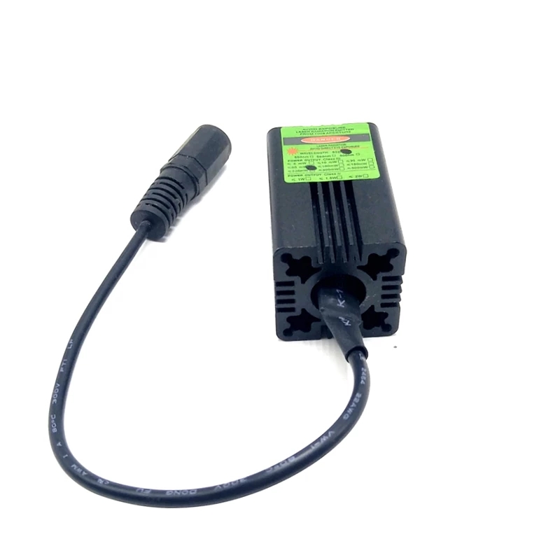 Industrial 532nm 50Mw Green Spot Beam Modul Laser Diode 12V dengan Lensa Kaca